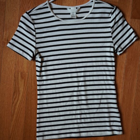 H&M Ribbed Striped Top || S - Picture 2 of 5